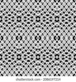 Black-White Abstract Motifs Pattern. Decoration for Interior, Exterior, Carpet, Textile, Garment, Cloth, Silk, Tile, Plastic, Paper, Wrapping, Wallpaper, Pillow, Sofa, Background, Ect