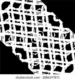 Patrón De Motivos Resumen Blanco-Negro. Decoración de interiores, exteriores, alfombras, textiles, prendas de vestir, tela, seda, mosaico, plástico, papel, envuelto, tapicería, almohada, sofás, fondo, etc.