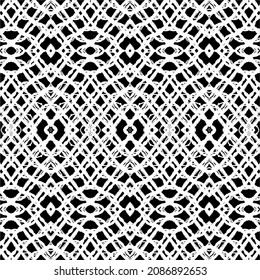 Patrón De Motivos Resumen Blanco-Negro. Decoración de interiores, exteriores, alfombras, textiles, prendas de vestir, tela, seda, mosaico, plástico, papel, envuelto, tapicería, almohada, sofás, fondo, etc.
