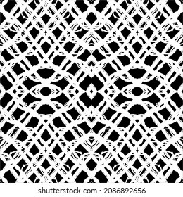 Black-White Abstract Motifs Pattern. Decoration for Interior, Exterior, Carpet, Textile, Garment, Cloth, Silk, Tile, Plastic, Paper, Wrapping, Wallpaper, Pillow, Sofa, Background, Ect