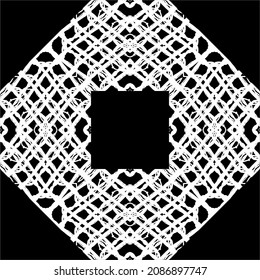 Patrón De Motivos Resumen Blanco-Negro. Decoración de interiores, exteriores, alfombras, textiles, prendas de vestir, tela, seda, mosaico, plástico, papel, envuelto, tapicería, almohada, sofás, fondo, etc.