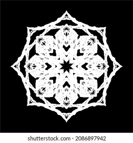 Patrón De Motivos Resumen Blanco-Negro. Decoración de interiores, exteriores, alfombras, textiles, prendas de vestir, tela, seda, mosaico, plástico, papel, envuelto, tapicería, almohada, sofás, fondo, etc.