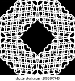 Black-White Abstract Motifs Pattern. Decoration for Interior, Exterior, Carpet, Textile, Garment, Cloth, Silk, Tile, Plastic, Paper, Wrapping, Wallpaper, Pillow, Sofa, Background, Ect