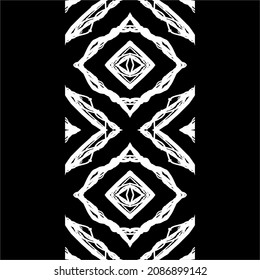 Patrón De Motivos Resumen Blanco-Negro. Decoración de interiores, exteriores, alfombras, textiles, prendas de vestir, tela, seda, mosaico, plástico, papel, envuelto, tapicería, almohada, sofás, fondo, etc.