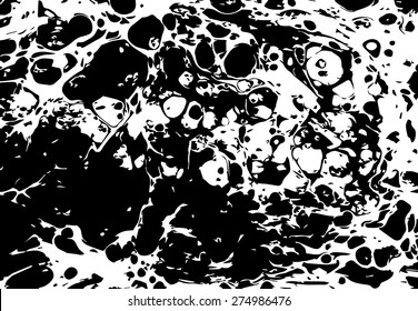 black-white amazing artwork texture ebru,  drawing on the water abstract background