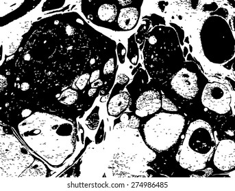 black-white amazing artwork texture ebru,  drawing on the water abstract background