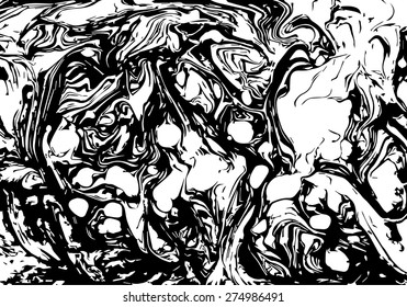 Blackwhite Amazing Artwork Texture Ebru Drawing Stock Vector (Royalty ...