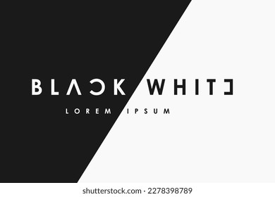 BlackWhite background. Premium font in illustration. B'n'W illustration.