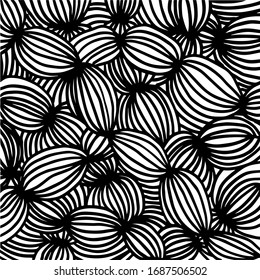 Black-white background from striped beads. Background of zebra stripes.