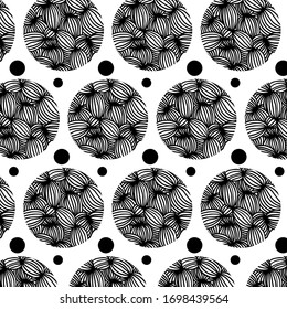 Black-white background from striped beads. Background of zebra stripes.