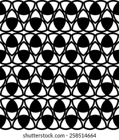 Black-white celtic knot triquetra background