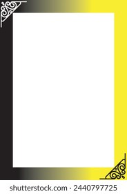 Black-White Element A4 Page Frame 