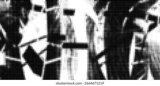 Fondo de puntos de semitono degradado blanco y negro. Arte Pop en Ilustración vectorial para su diseño creativo. Eps 10