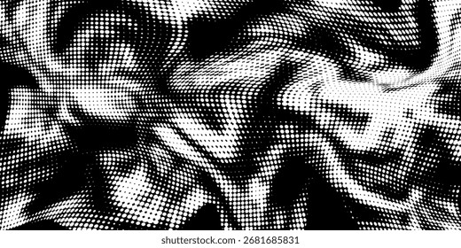 Fondo de puntos de semitono degradado blanco y negro. Arte Pop en Ilustración vectorial