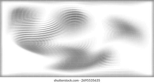 Black-white gradient halftone dots background. Pop art in vector illustration for your creative design 