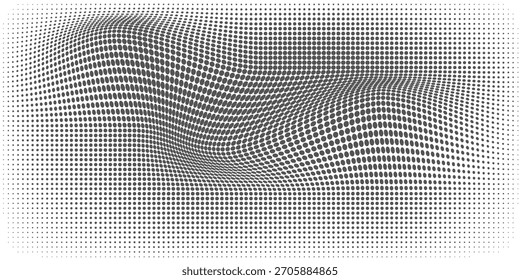 Fondo de puntos de semitono degradado blanco y negro