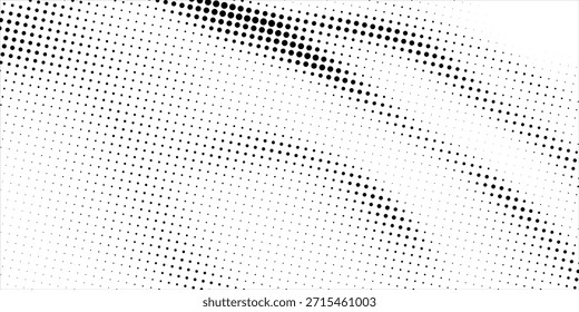 Fondo de puntos de semitono degradado blanco y negro. Arte Pop en Ilustración vectorial para su diseño creativo