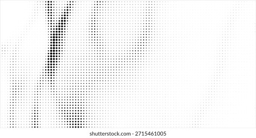 Fondo de puntos de semitono degradado blanco y negro. Arte Pop en Ilustración vectorial para su diseño creativo