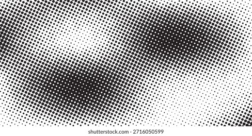 Fondo de puntos de semitono degradado blanco y negro. Arte Pop en Ilustración vectorial para su diseño creativo .eps10