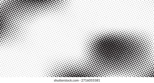 Fundo de pontos de meio-tom de gradiente preto-branco. Pop art em ilustração vetorial para o seu design criativo .eps10
