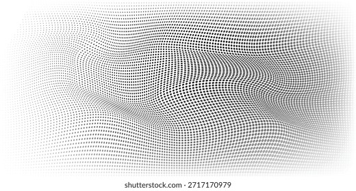 Fondo de puntos de semitono degradado blanco y negro. Arte Pop en Ilustración vectorial para su diseño creativo moderno.