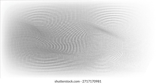 Fondo de puntos de semitono degradado blanco y negro. Arte Pop en Ilustración vectorial para su diseño creativo moderno.