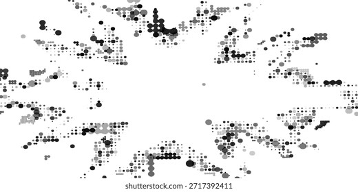 Black-white gradient halftone dots background. Pop art in vector illustration for your creative design 