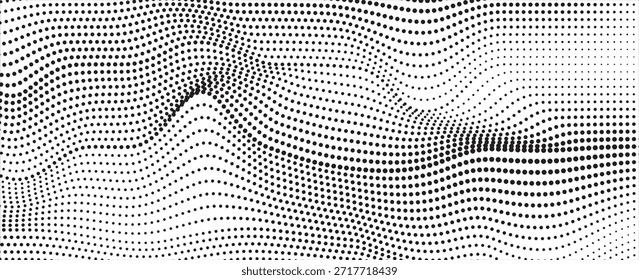 Fondo de puntos de semitono degradado blanco y negro. Arte Pop en Ilustración vectorial para su diseño creativo. Vector