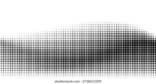 Schwarz-weißer Farbverlauf-Rasterpunkthintergrund. Pop-Art in Vektorgrafik für Ihr kreatives Design 