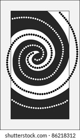 Black,white and grey dot spiral