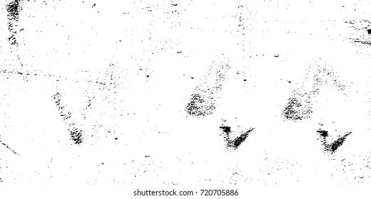 Black-white grunge vector background. Texture monochrome widescreen from stains and cracks. Abstract elements for design and printing