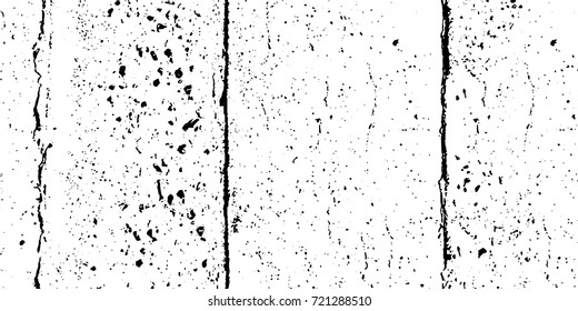Black-white grunge vector background. Texture monochrome widescreen from stains and cracks. Abstract elements for design and printing