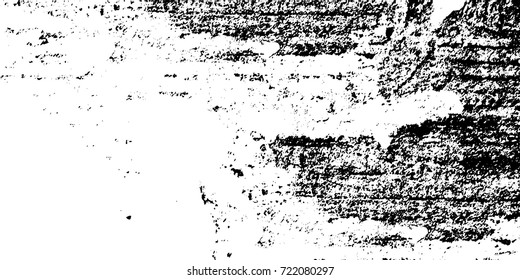 Black-white grunge vector background. Texture monochrome widescreen from stains and cracks. Abstract elements for design and printing