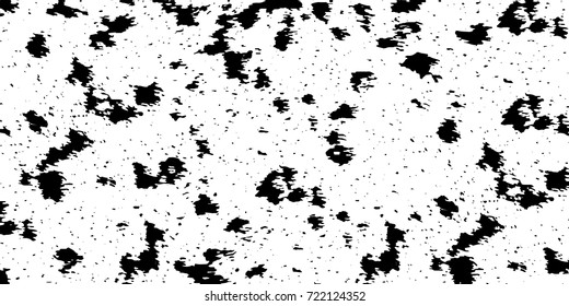 Black-white grunge vector background. Texture monochrome widescreen from stains and cracks. Abstract elements for design and printing