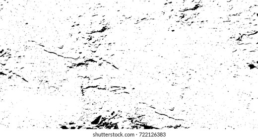 Black-white grunge vector background. Texture monochrome widescreen from stains and cracks. Abstract elements for design and printing
