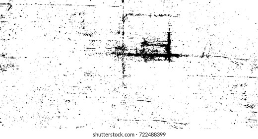 Black-white grunge vector background. Texture monochrome widescreen from stains and cracks. Abstract elements for design and printing