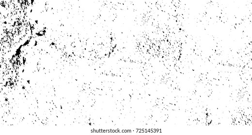 Black-white grunge vector background. Texture monochrome widescreen from stains and cracks. Abstract elements for design and printing