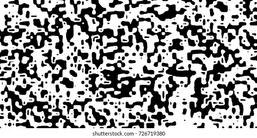 Black-white grunge vector background. Texture monochrome widescreen from stains and cracks. Abstract elements for design and printing