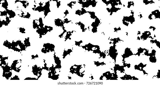 Black-white grunge vector background. Texture monochrome widescreen from stains and cracks. Abstract elements for design and printing