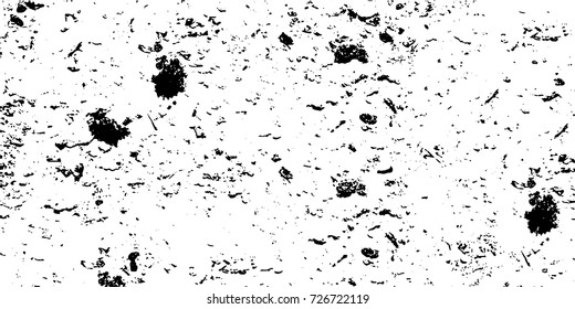 Black-white grunge vector background. Texture monochrome widescreen from stains and cracks. Abstract elements for design and printing