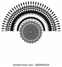 Black-White Luxury Background and Mandala Art