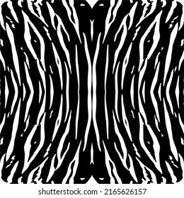 Black-White Motifs Pattern Inspired by Tiger Motif Pattern. Decoration for Interior, Exterior, Carpet, Textile, Garment, Cloth, Silk, Tile, Plastic, Paper, Wrapping, Wallpaper, Pillow, and Background