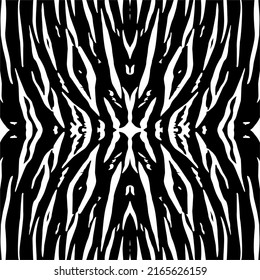 Black-White Motifs Pattern Inspired by Tiger Motif Pattern. Decoration for Interior, Exterior, Carpet, Textile, Garment, Cloth, Silk, Tile, Plastic, Paper, Wrapping, Wallpaper, Pillow, and Background