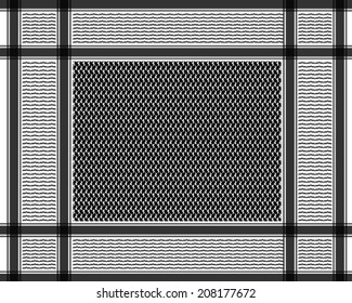 black&white oriental arabic scarf pattern