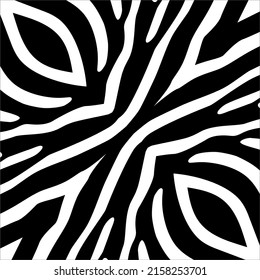 Black-White Stripes Lines Motifs Pattern Inspired by Zebra. Decoration for Interior, Exterior, Carpet, Textile, Garment, Cloth, Silk, Tile, Plastic, Paper, Wrapping, Wallpaper, Pillow, Background, Ect