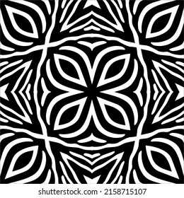 Black-White Stripes Lines Motifs Pattern Inspired by Zebra. Decoration for Interior, Exterior, Carpet, Textile, Garment, Cloth, Silk, Tile, Plastic, Paper, Wrapping, Wallpaper, Pillow, Background, Ect