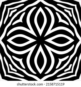 Patrón de motivos de rayas blanco-negro inspirado en cebra. Decoración de interiores, exteriores, alfombras, textiles, prendas de vestir, tela, seda, mosaico, plástico, papel, envuelto, tapicería, almohada, fondo, etc.