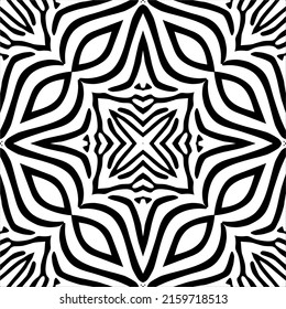 Black-White Stripes Lines Motifs Pattern Inspired by Zebra. Decoration for Interior, Exterior, Carpet, Textile, Garment, Cloth, Silk, Tile, Plastic, Paper, Wrapping, Wallpaper, Pillow, Background, Ect