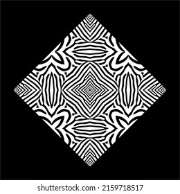 Black-White Stripes Lines Motifs Pattern Inspired by Zebra. Decoration for Interior, Exterior, Carpet, Textile, Garment, Cloth, Silk, Tile, Plastic, Paper, Wrapping, Wallpaper, Pillow, Background, Ect