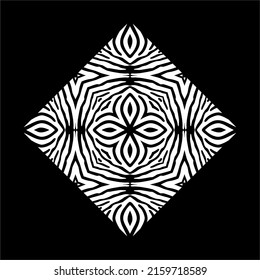 Black-White Stripes Lines Motifs Pattern Inspired by Zebra. Decoration for Interior, Exterior, Carpet, Textile, Garment, Cloth, Silk, Tile, Plastic, Paper, Wrapping, Wallpaper, Pillow, Background, Ect